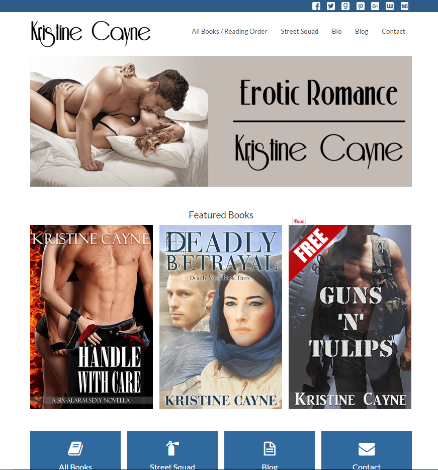 Kristine Cayne's New Website