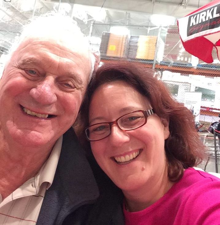 Kristine Cayne and her father - Grateful